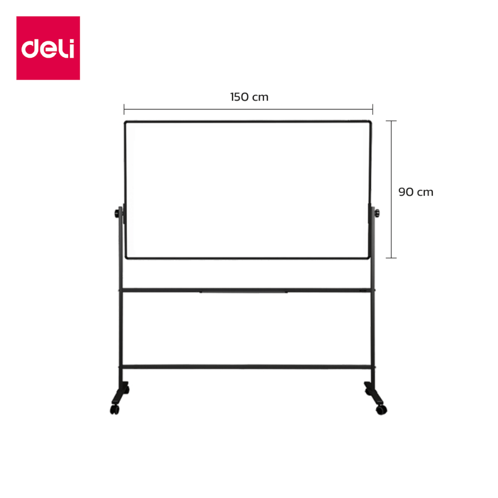กระดานไวท์บอร์ด Deli E7883-SL-01 ขนาด 90 x 150 cm
